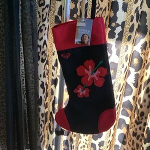 Roxy Red and Black Holiday Stocking - NWT!